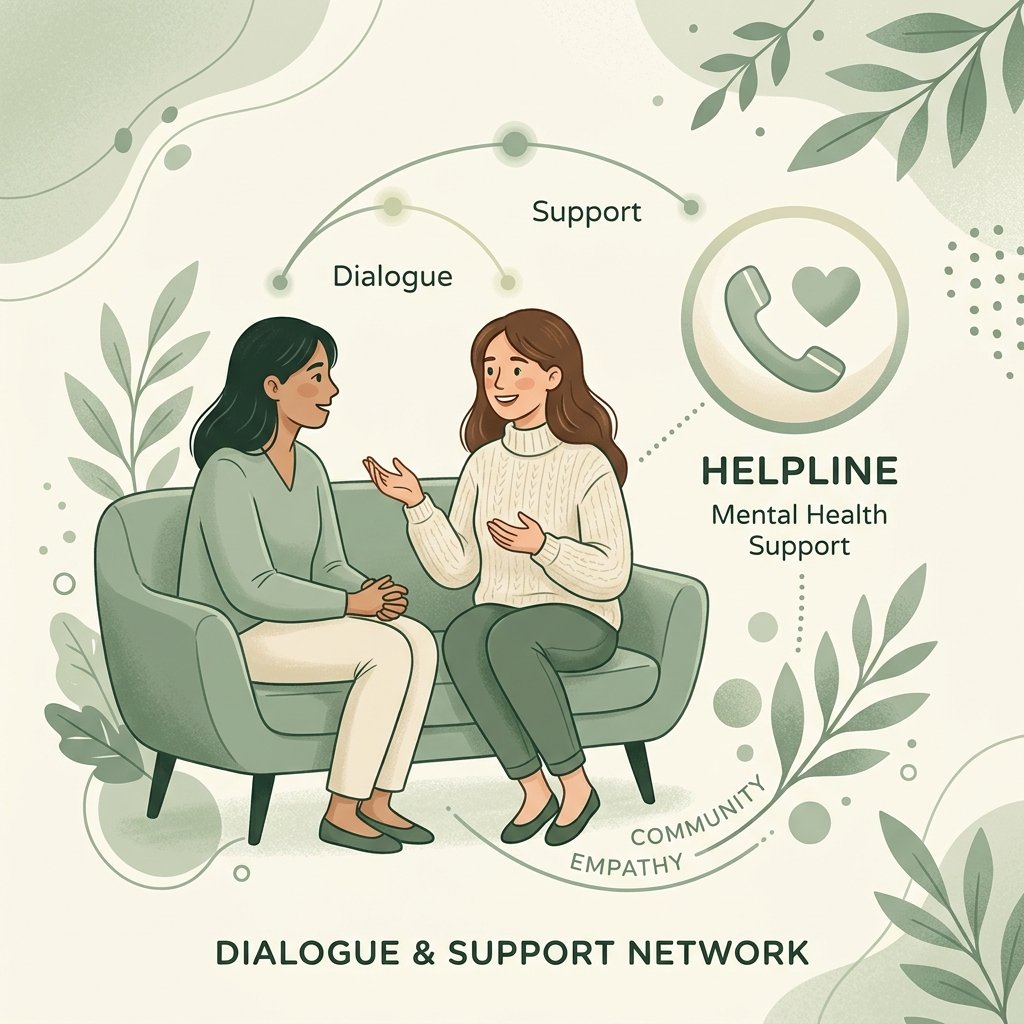 Illustrative mental health support pathways and professional care guidance